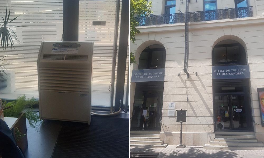 Location de climatiseurs pour un office de tourisme